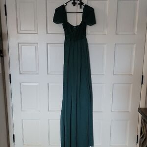 Green Ruched Sweetheart Chemise